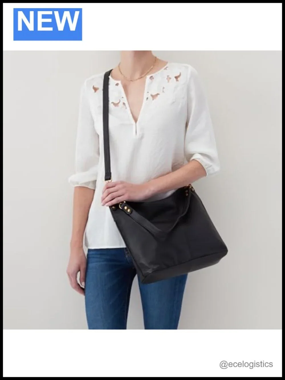 HOBO Pier Leather Shoulder Bag Convertible Crossbody Purse
